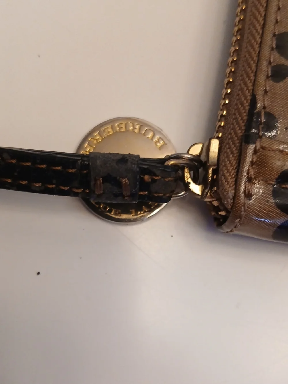 Burberry Brown Black Yellow Floral-Print Wallet